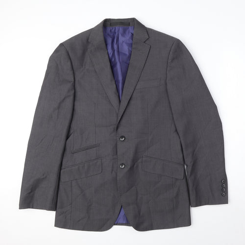 Autograph Mens Grey Wool Jacket Suit Jacket Size M Regular