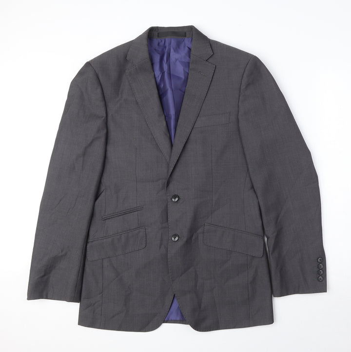 Autograph Mens Grey Wool Jacket Suit Jacket Size M Regular