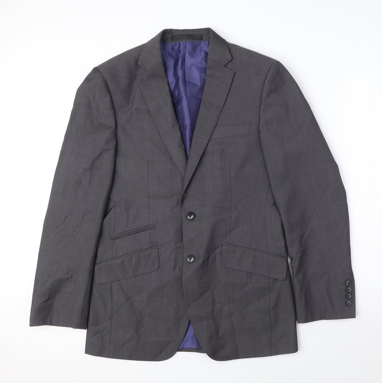 Autograph Mens Grey Wool Jacket Suit Jacket Size M Regular
