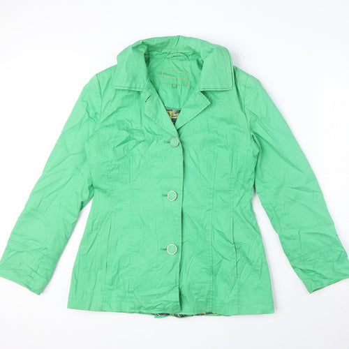 Per Una Womens Green Jacket Blazer Size 8 Button
