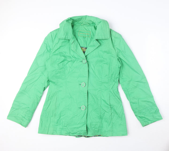 Per Una Womens Green Jacket Blazer Size 8 Button