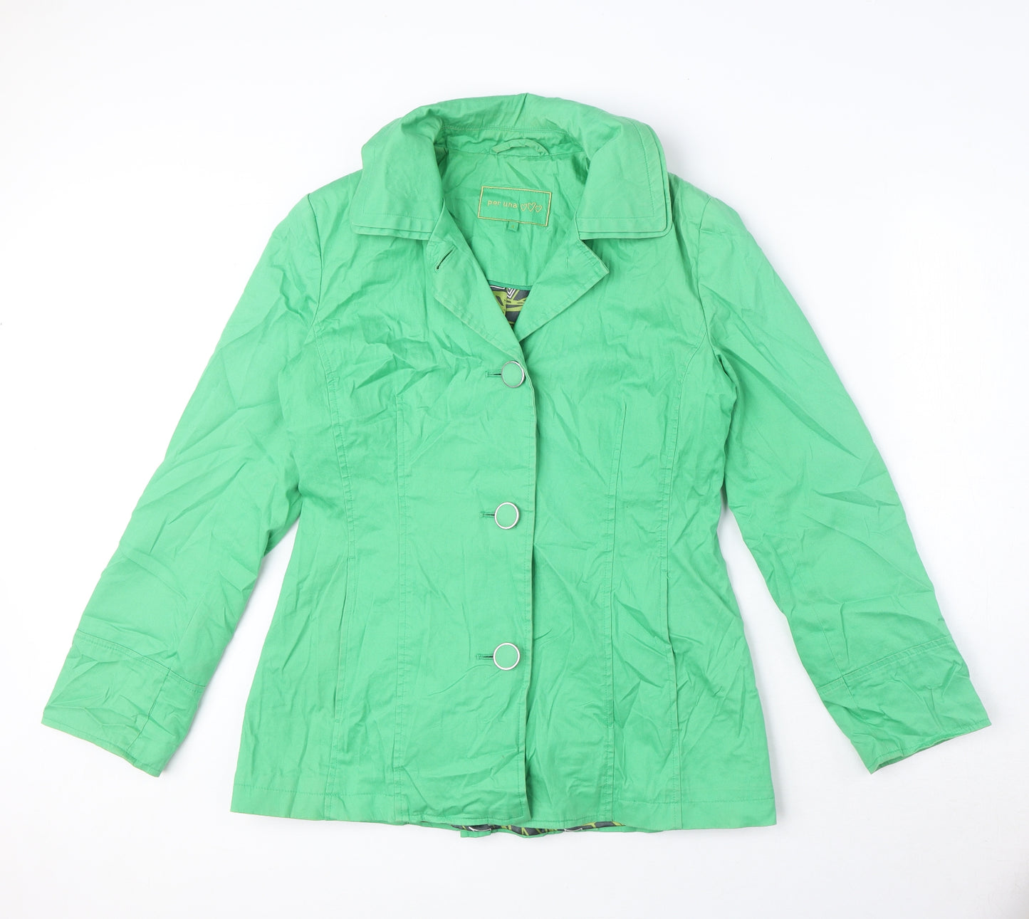 Per Una Womens Green Jacket Blazer Size 8 Button