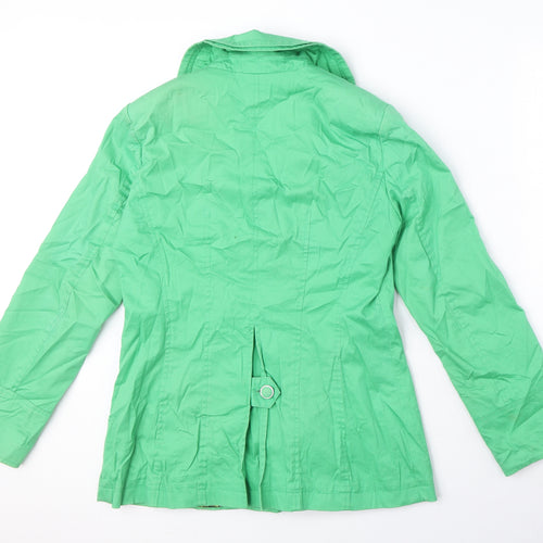 Per Una Womens Green Jacket Blazer Size 8 Button