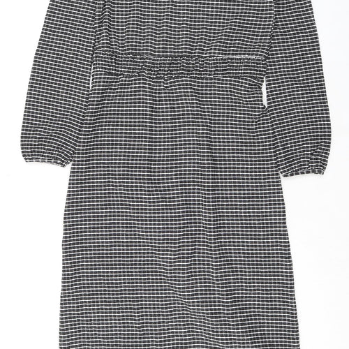 AKDL Womens Black Geometric Polyester Maxi Size M V-Neck Pullover
