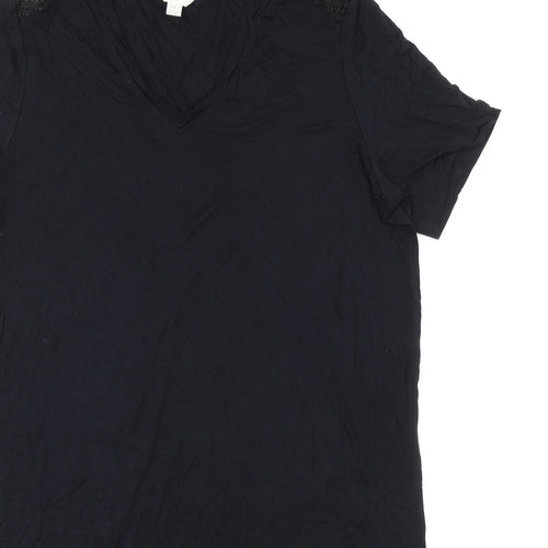 Marks and Spencer Womens Black Solid Viscose Top Dress Size M