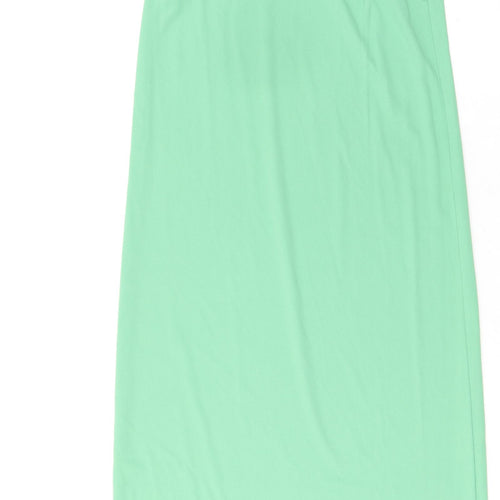 Marks and Spencer Womens Green Polyester Tank Dress Size 12 Square Neck Pullover