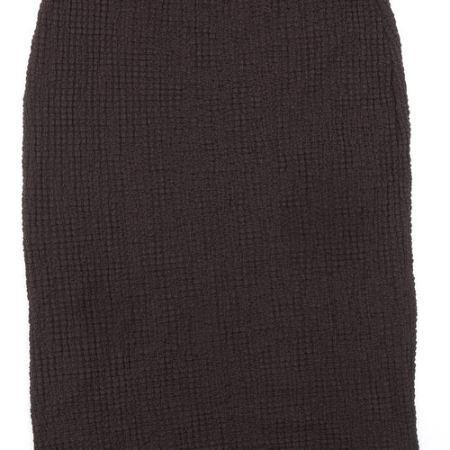 Marks and Spencer Womens Brown Polyester Bandage Skirt Size 14