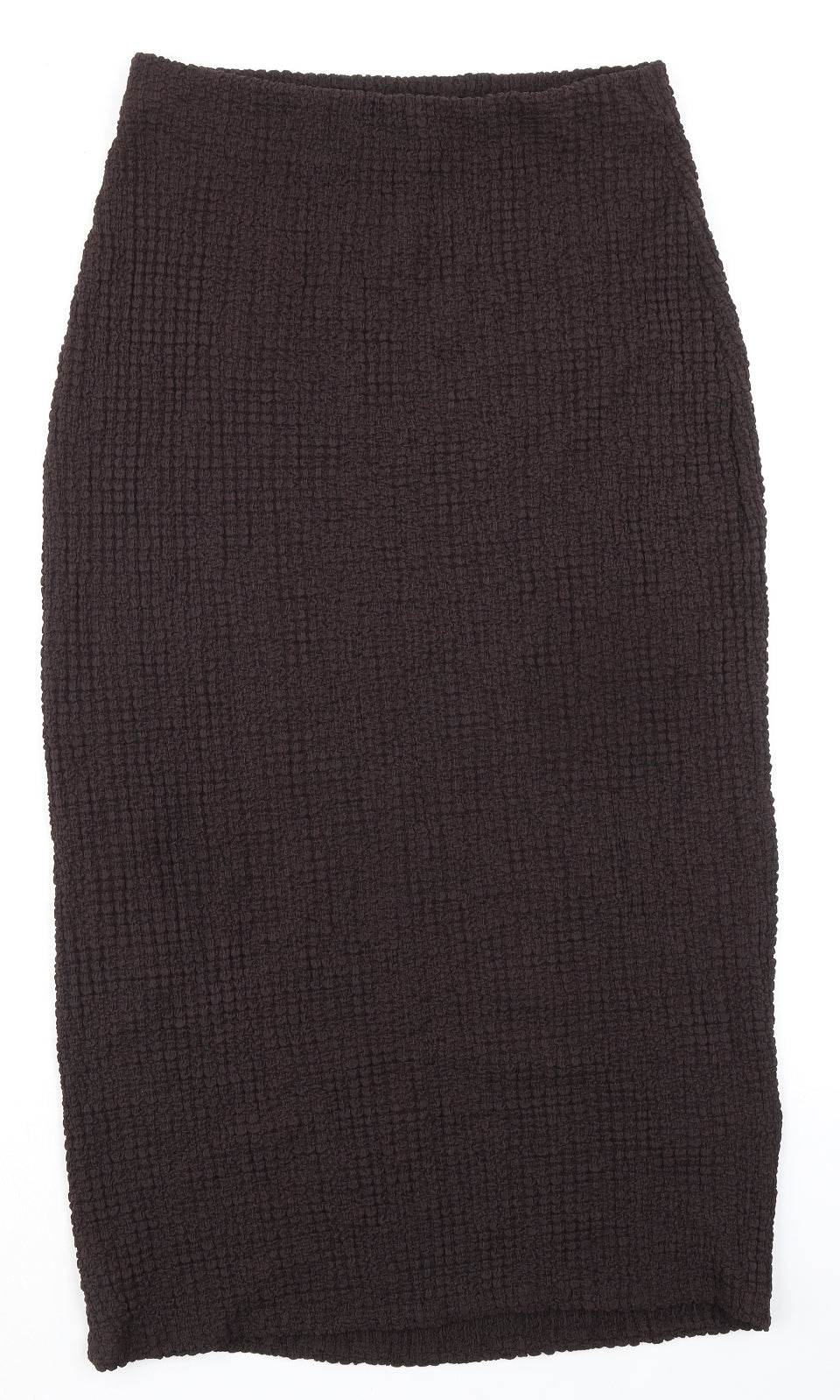 Marks and Spencer Womens Brown Polyester Bandage Skirt Size 14