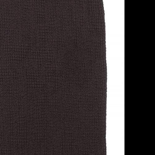 Marks and Spencer Womens Brown Polyester Bandage Skirt Size 14
