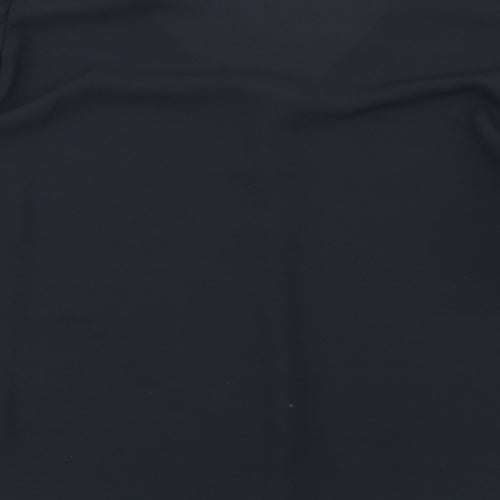 Marks and Spencer Womens Black Polyester Basic Blouse Size 8 V-Neck