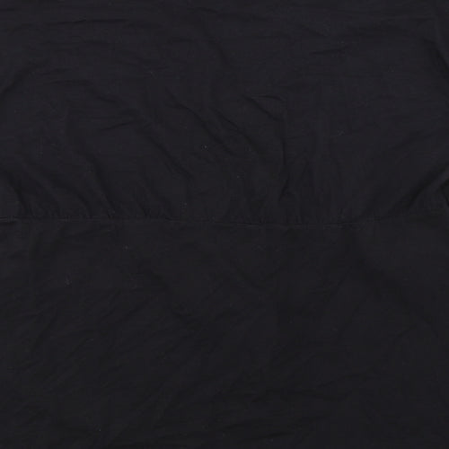 ASOS Womens Black 100% Cotton A-Line Size 16 V-Neck Button
