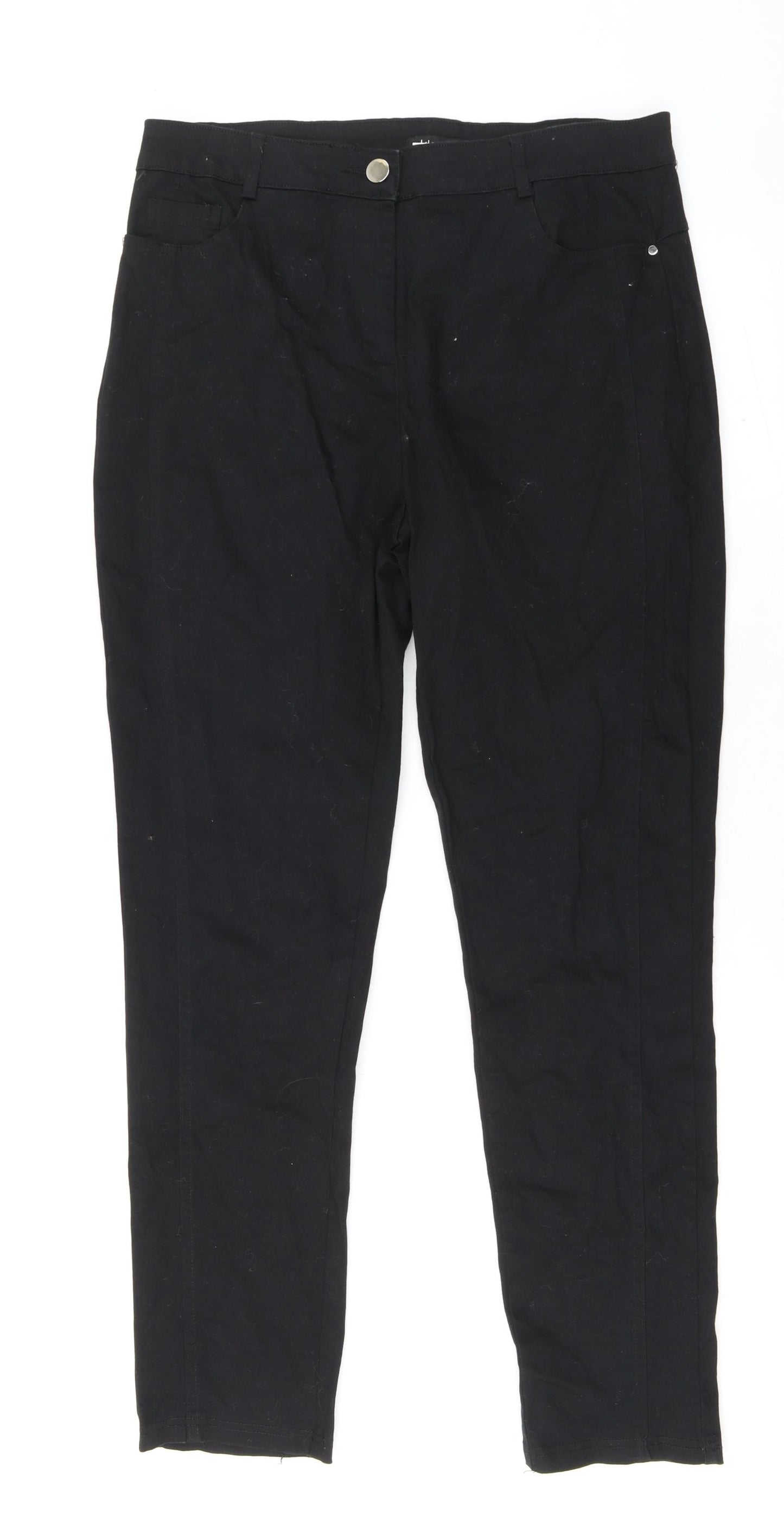 Klass Womens Black Cotton Skinny Jeans Size 14 L30 in Regular Zip