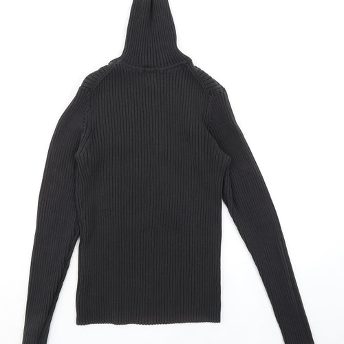 Gap Womens Black Roll Neck Polyester Pullover Jumper Size L