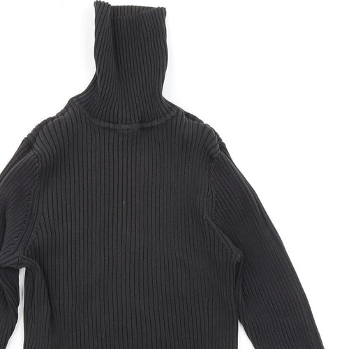 Gap Womens Black Roll Neck Polyester Pullover Jumper Size L