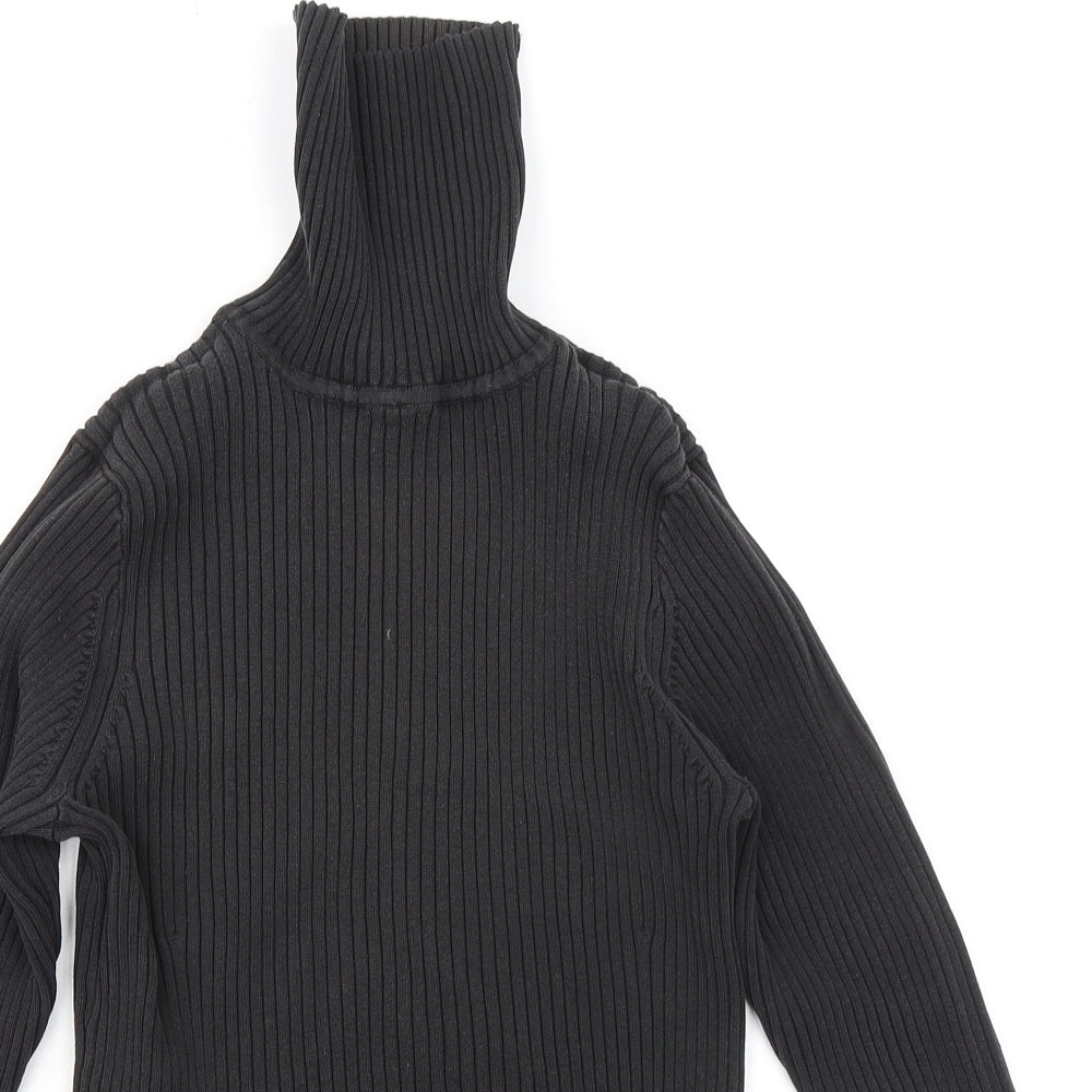 Gap Womens Black Roll Neck Polyester Pullover Jumper Size L