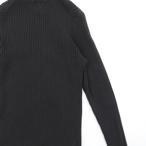 Gap Womens Black Roll Neck Polyester Pullover Jumper Size L