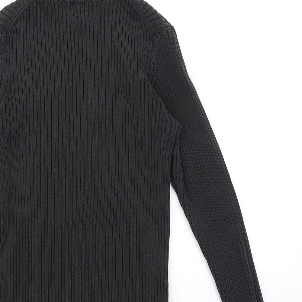 Gap Womens Black Roll Neck Polyester Pullover Jumper Size L
