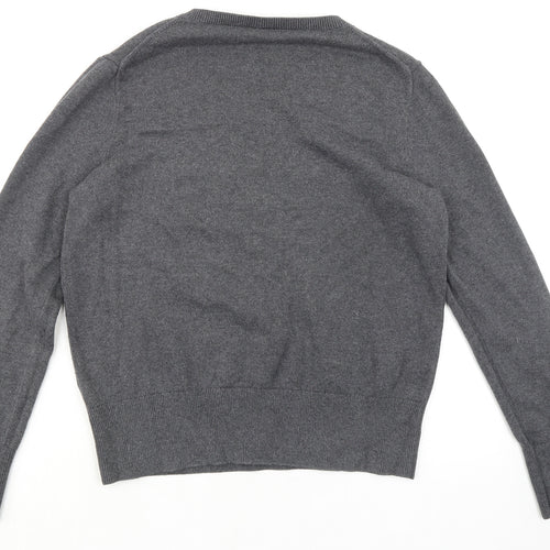 Gap Womens Grey Round Neck Cotton Pullover Jumper Size L Pullover - Love
