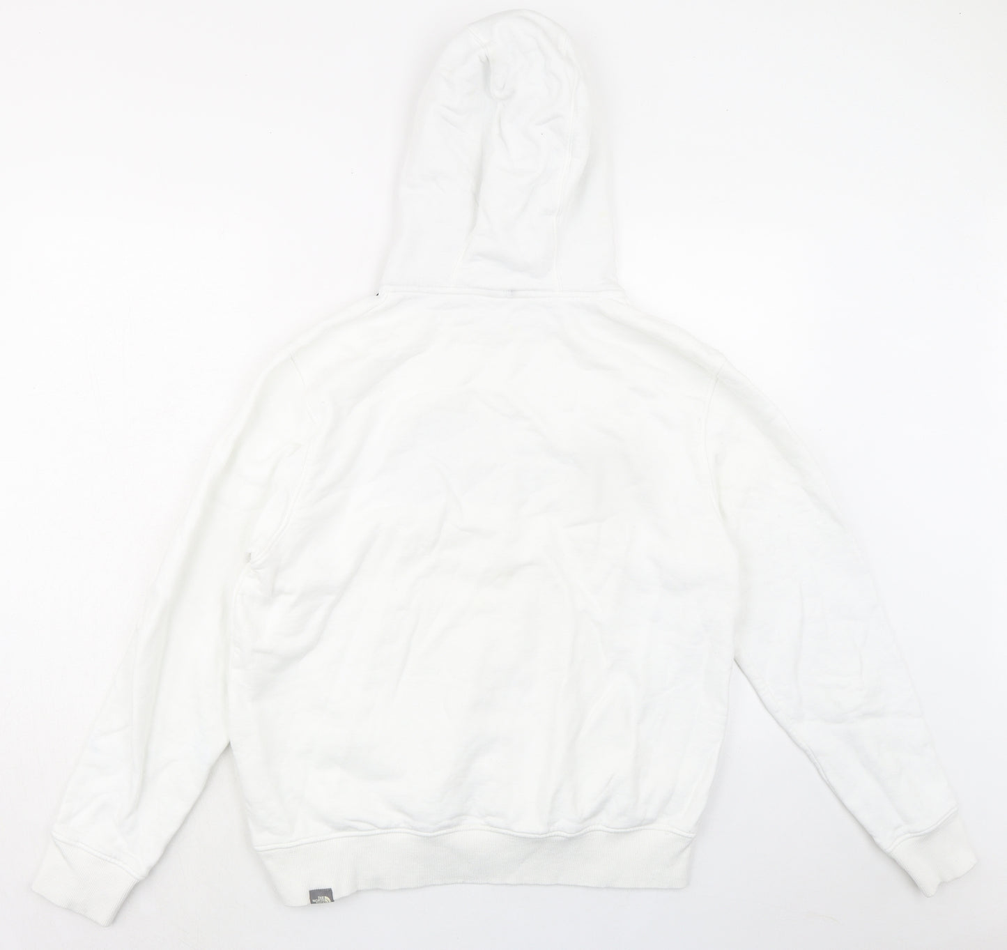 The North Face Mens White Cotton Pullover Hoodie Size L