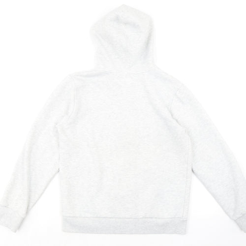 Converse Mens Grey Cotton Full Zip Hoodie Size XL