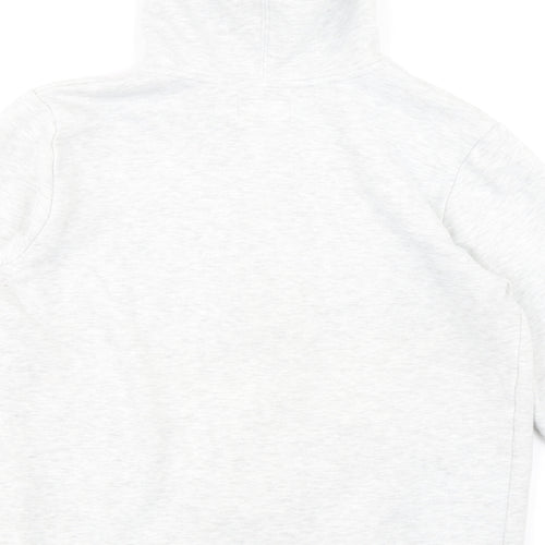 Converse Mens Grey Cotton Full Zip Hoodie Size XL