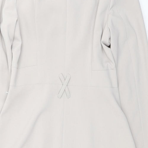 H&M Womens Grey Overcoat Coat Size 10 Button