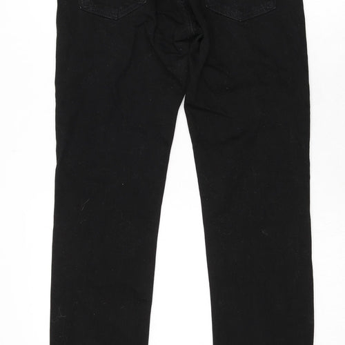 Levi's Mens Black Cotton Straight Jeans Size 32 in L34 in Regular Zip