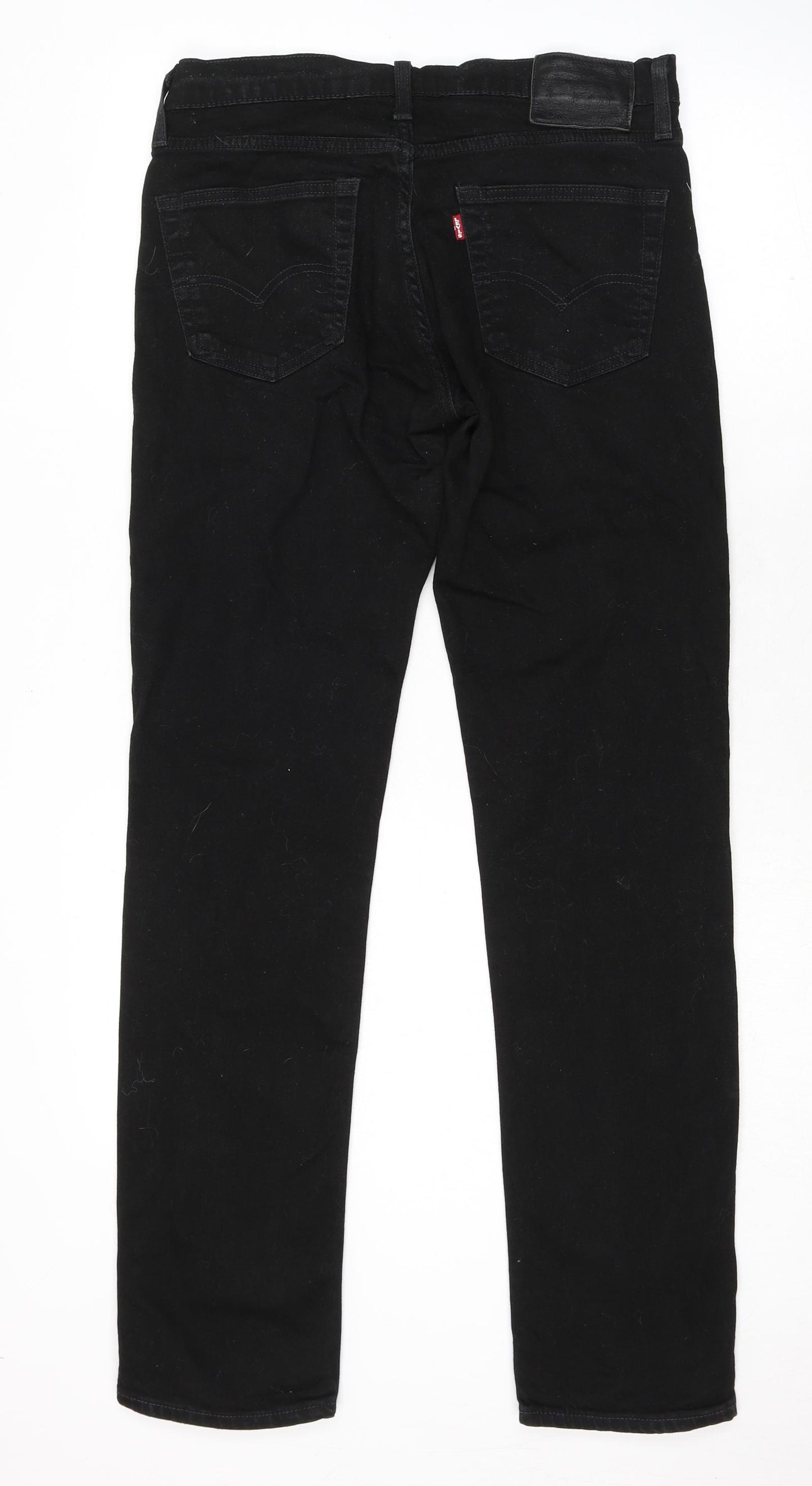 Levi's Mens Black Cotton Straight Jeans Size 32 in L34 in Regular Zip