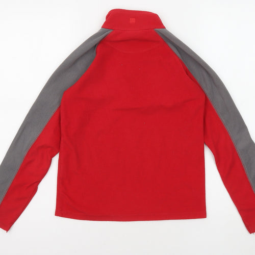 Mountain Warehouse Boys Red Polyester Pullover Sweatshirt Size 9-10 Years Zip