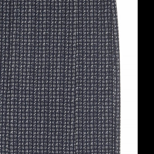 White Stuff Womens Blue Geometric Cotton A-Line Skirt Size 8