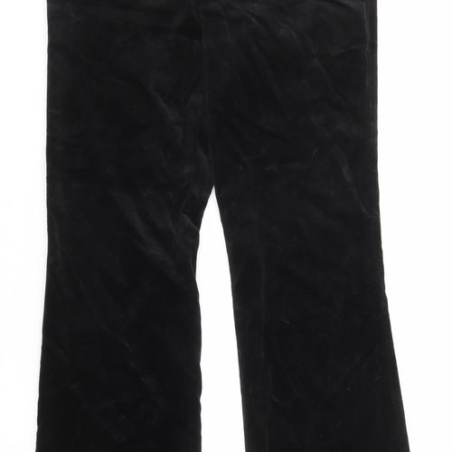 Gap Womens Black Cotton Trousers Size 30 L29 in Regular Zip