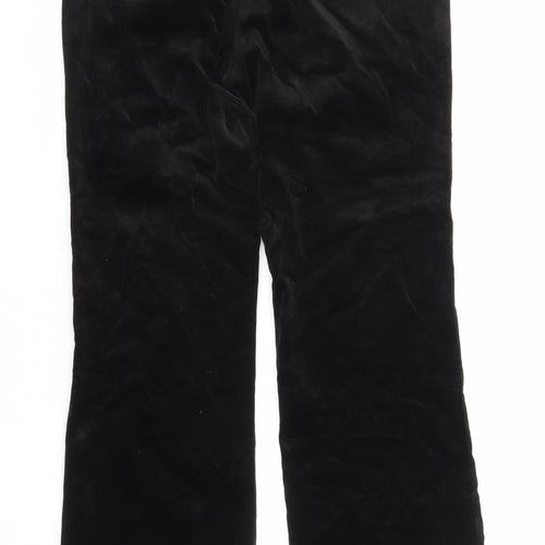 Gap Womens Black Cotton Trousers Size 30 L29 in Regular Zip