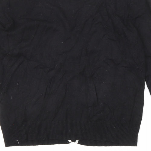 Louche Womens Black V-Neck Viscose Cardigan Jumper Size 12