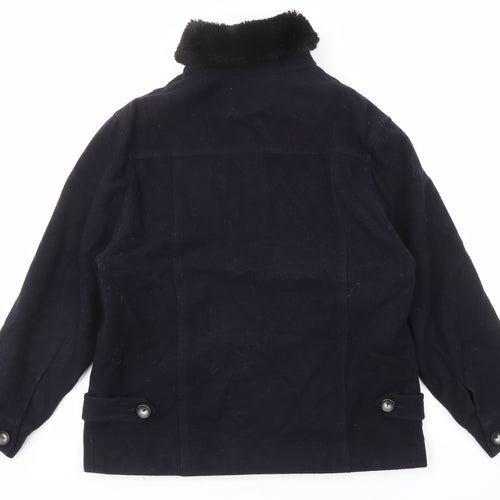 Charlotte Halton Womens Blue Jacket Size 12 Zip