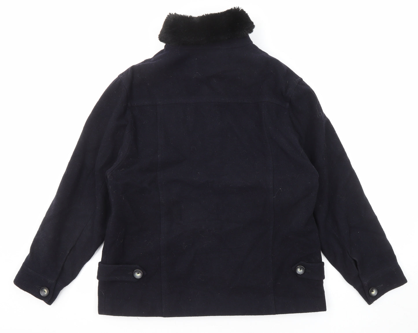 Charlotte Halton Womens Blue Jacket Size 12 Zip