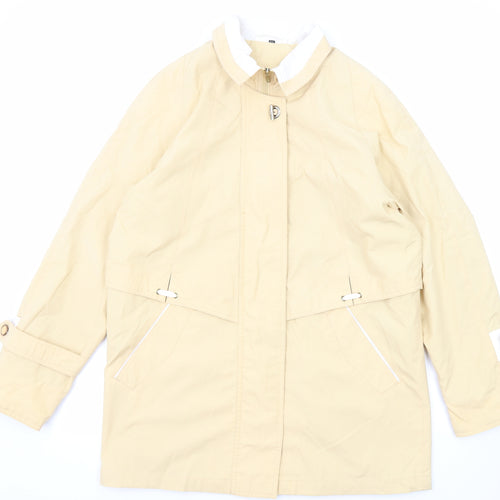 Berkertex Womens Ivory Jacket Coat Size 10 Zip