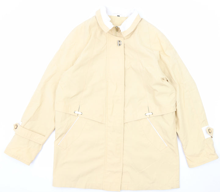 Berkertex Womens Ivory Jacket Coat Size 10 Zip