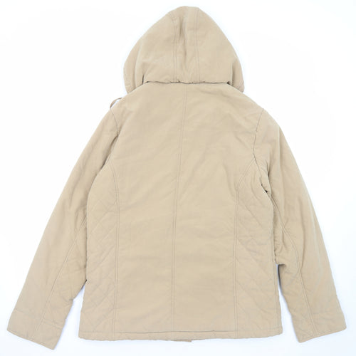 Klassik Womens Beige Jacket Coat Size 14 Zip