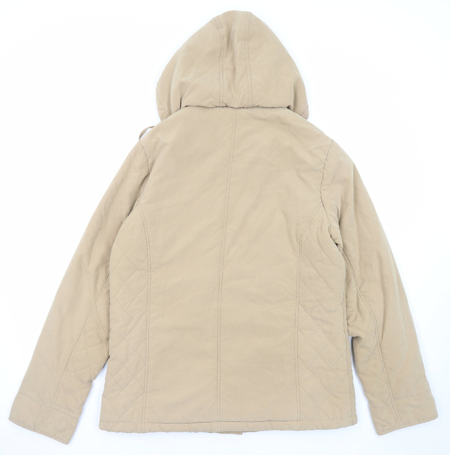 Klassik Womens Beige Jacket Coat Size 14 Zip