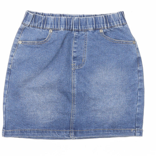 Voir Jeans Womens Blue Cotton Mini Skirt Size S