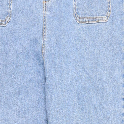 TU Womens Blue Cotton Straight Jeans Size 18 L26 in Regular Zip