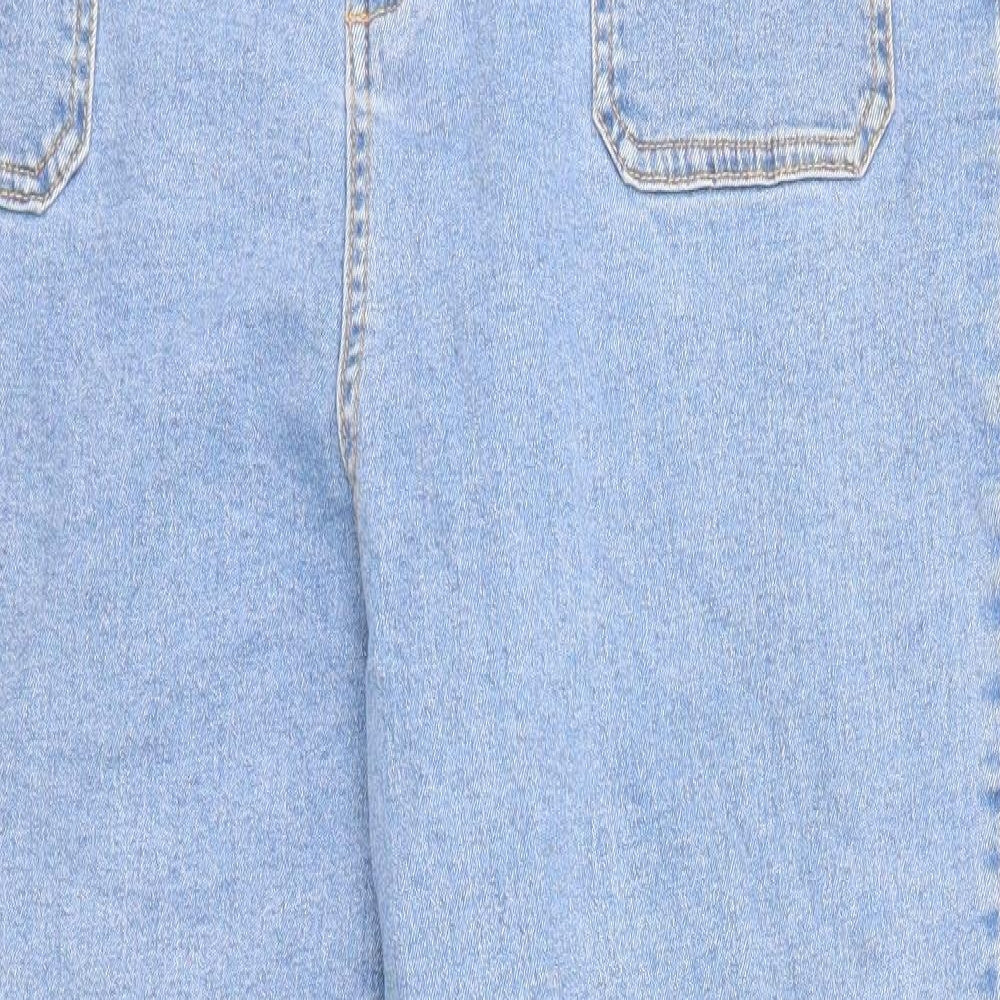 TU Womens Blue Cotton Straight Jeans Size 18 L26 in Regular Zip