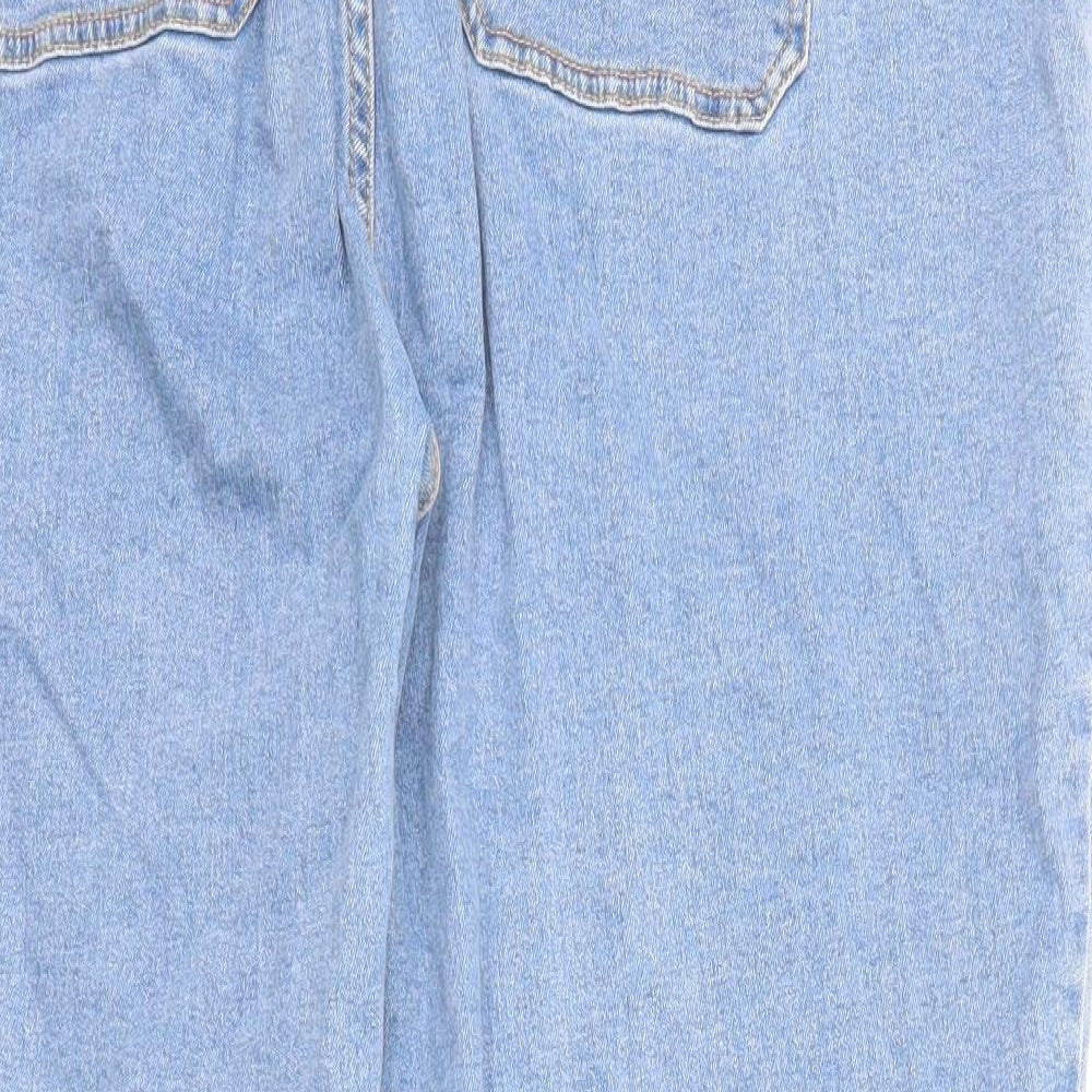 TU Womens Blue Cotton Straight Jeans Size 18 L26 in Regular Zip