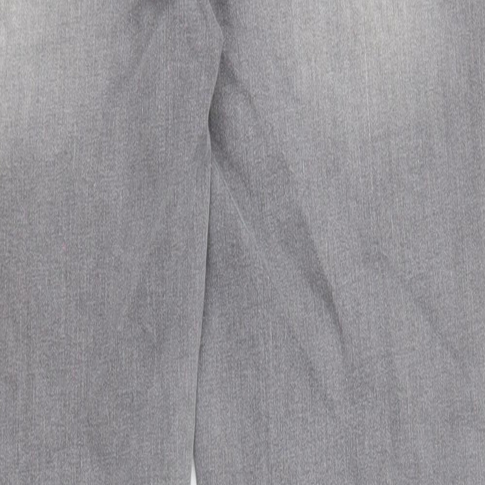 M&Co Womens Grey Cotton Skinny Jeans Size 12 L28 in Regular Zip