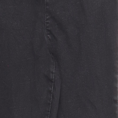 Papaya Womens Black Cotton Jegging Jeans Size 14 L26 in Regular
