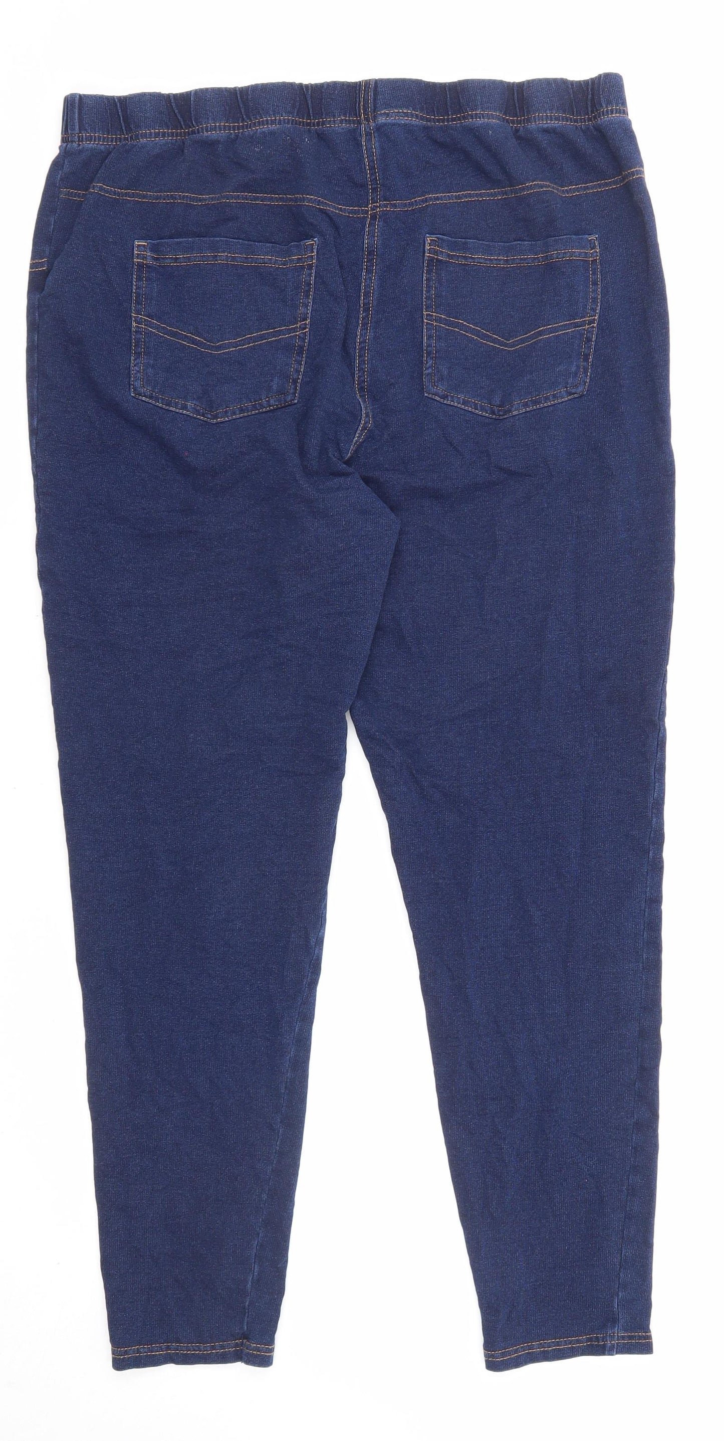 George Womens Blue Cotton Jegging Jeans Size 16 L26 in Regular