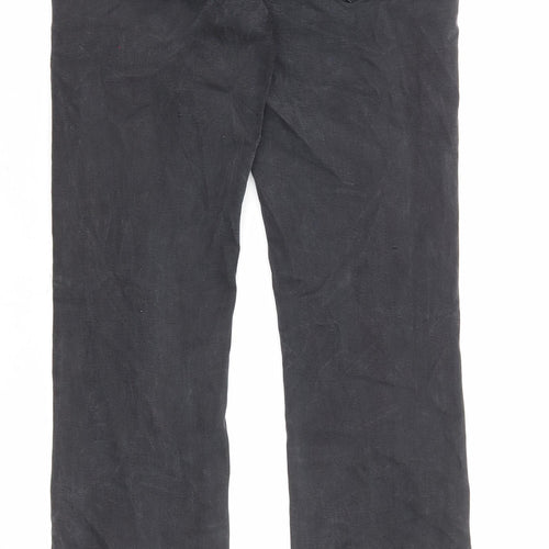 NEXT Womens Black Cotton Bootcut Jeans Size 8 L30 in Regular Zip