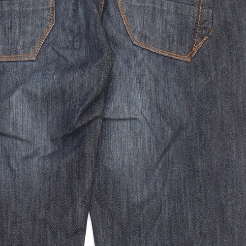 Crosshatch Mens Blue Cotton Straight Jeans Size 44 in L31 in Regular Zip