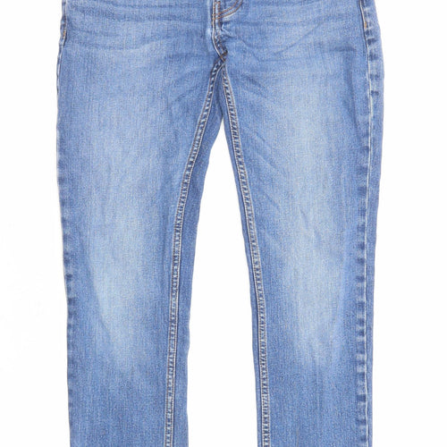 Topman Mens Blue Cotton Skinny Jeans Size 30 in L28 in Regular Zip