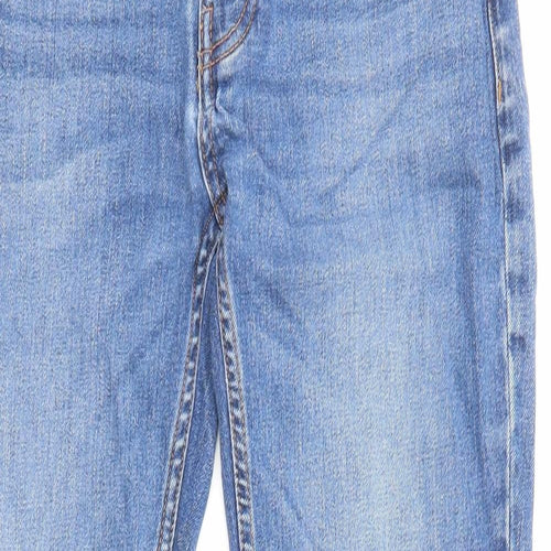 Topman Mens Blue Cotton Skinny Jeans Size 30 in L28 in Regular Zip